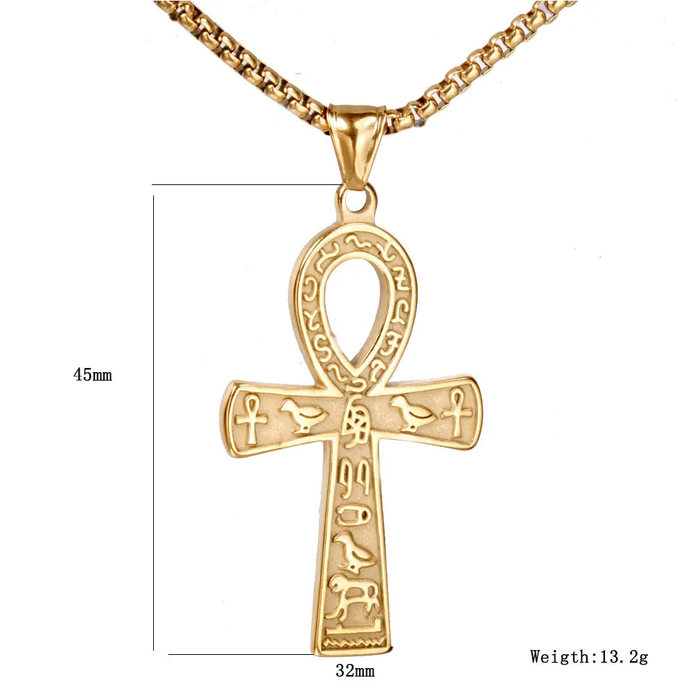 1 Piece 45*32mm Stainless Steel Cross Pendant