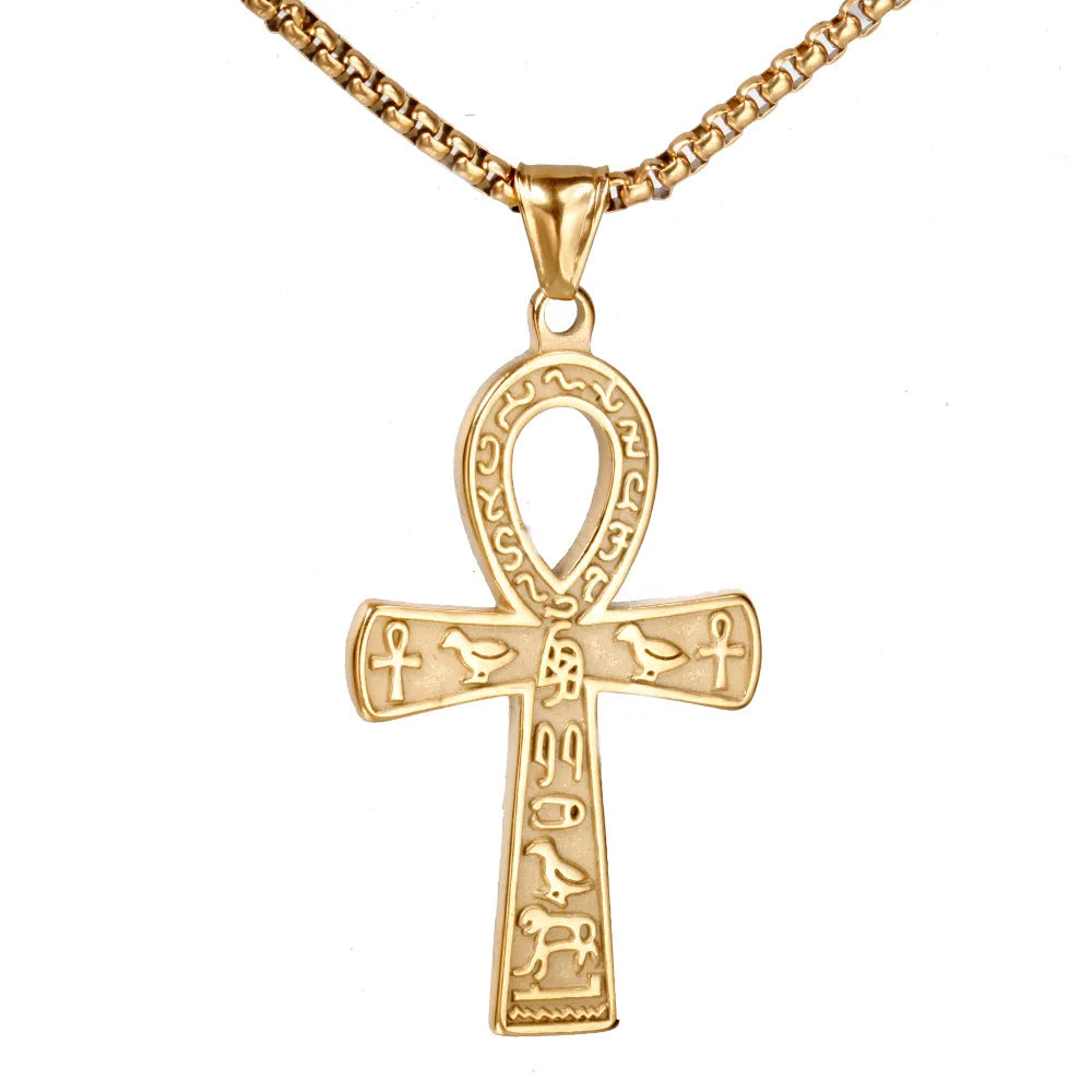 1 Piece 45*32mm Stainless Steel Cross Pendant