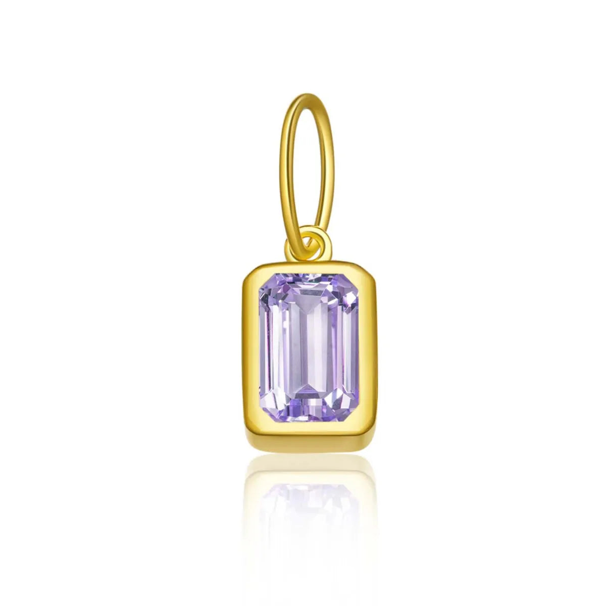 1 Piece 5*8mm Hole 5~5.9mm Sterling Silver Zircon 18K Gold Plated Rectangle Polished Pendant Chain Jump Ring