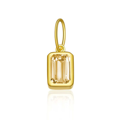 1 Piece 5*8mm Hole 5~5.9mm Sterling Silver Zircon 18K Gold Plated Rectangle Polished Pendant Chain Jump Ring