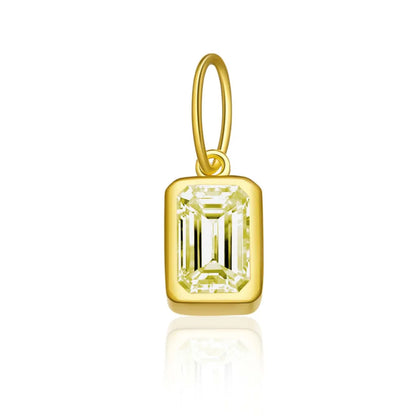 1 Piece 5*8mm Hole 5~5.9mm Sterling Silver Zircon 18K Gold Plated Rectangle Polished Pendant Chain Jump Ring