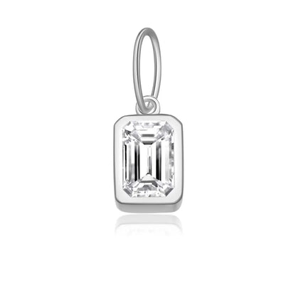 1 Piece 5*8mm Hole 5~5.9mm Sterling Silver Zircon 18K Gold Plated Rectangle Polished Pendant Chain Jump Ring