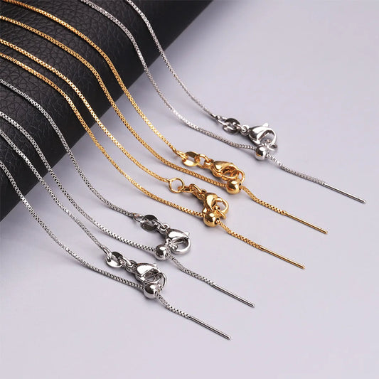 1 Piece 50cm Titanium Steel Copper 18K Gold Plated Jewelry Accessories