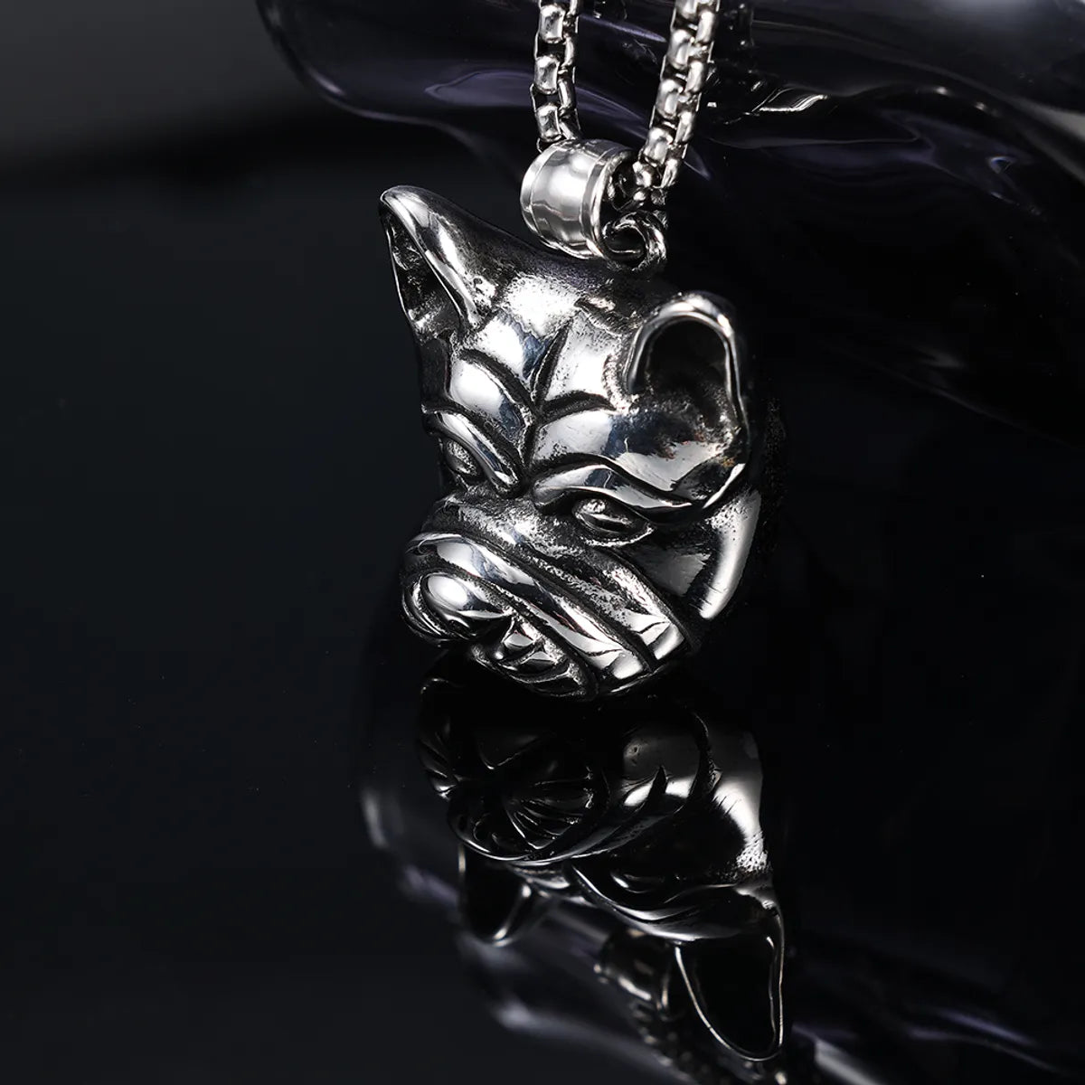 1 Piece 51mm * 28mm 316 Stainless Steel  Dog Polished Pendant Chain