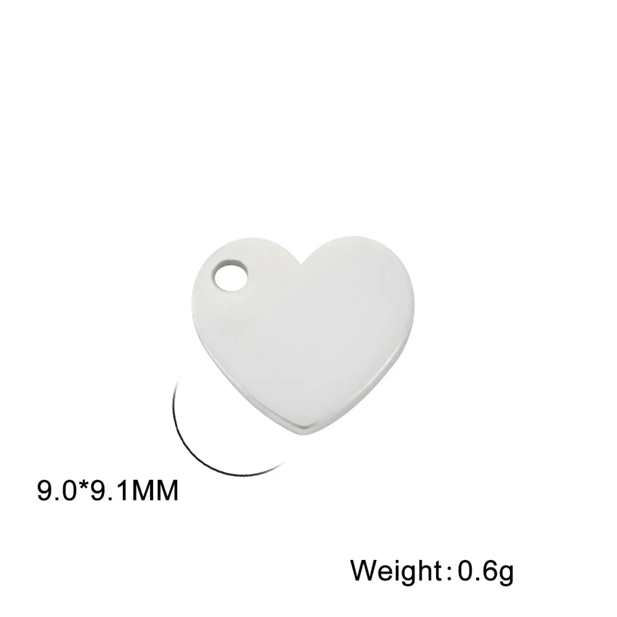 1 Piece 5.3*10mm 7.5*9.5mm 9.1*10mm 304 Stainless Steel Moon Heart Shape Bow Knot Pendant