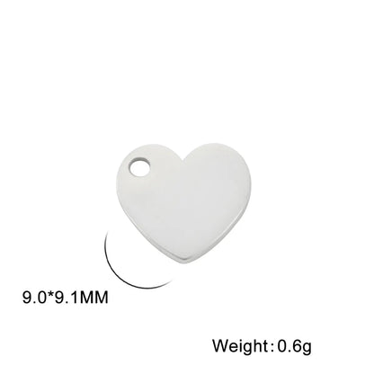 1 Piece 5.3*10mm 7.5*9.5mm 9.1*10mm 304 Stainless Steel Moon Heart Shape Bow Knot Pendant