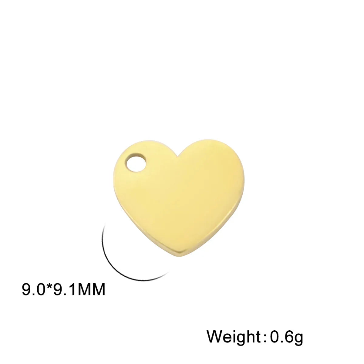 1 Piece 5.3*10mm 7.5*9.5mm 9.1*10mm 304 Stainless Steel Moon Heart Shape Bow Knot Pendant