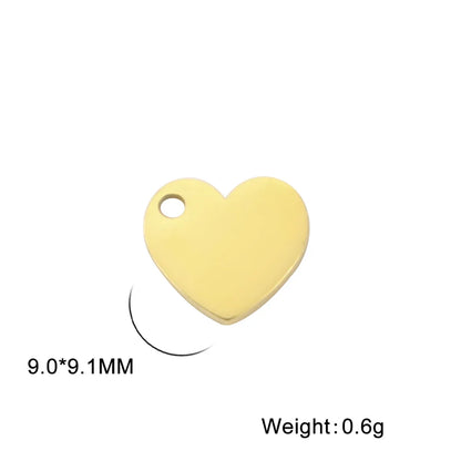 1 Piece 5.3*10mm 7.5*9.5mm 9.1*10mm 304 Stainless Steel Moon Heart Shape Bow Knot Pendant