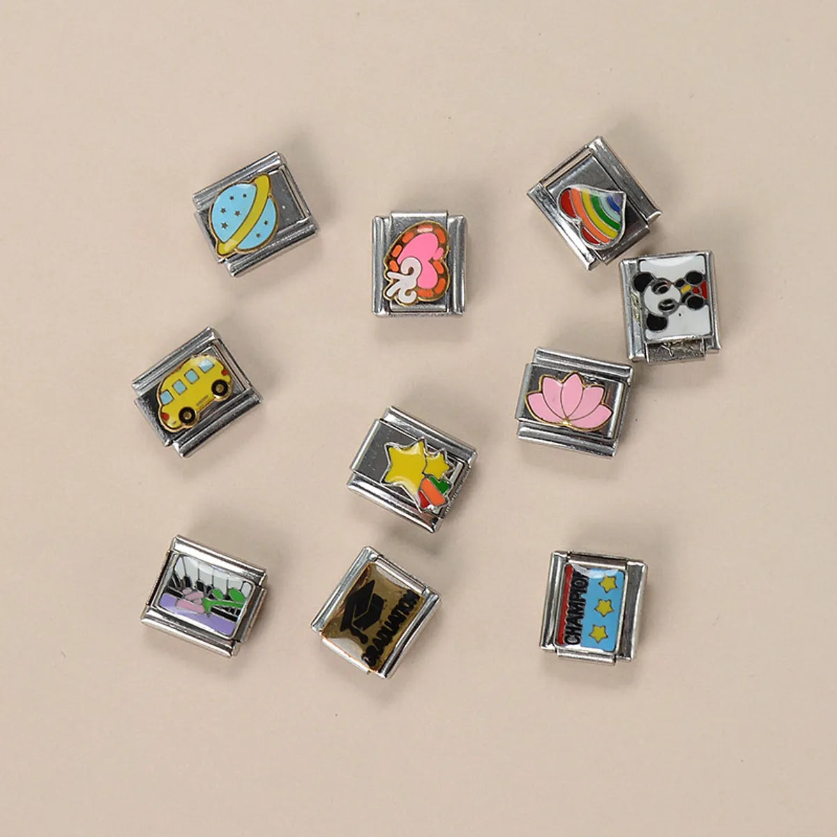 1 Piece 6*7mm Alloy Cartoon Italian Charms