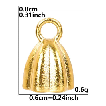 1 Piece 6*8mm Hole 2~2.9mm 304 Stainless Steel 18K Gold Plated Lotus Seedpod Pendant