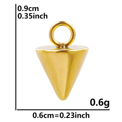 1 Piece 6*9mm Hole 1~1.9mm 304 Stainless Steel 18K Gold Plated Geometric Polished Pendant