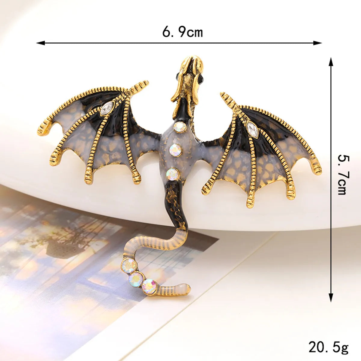 1 Piece 6.7*6.1cm 6.9*5.7cm Zinc Alloy Dragon DIY Ornament Accessories Clothing Accessories Materials