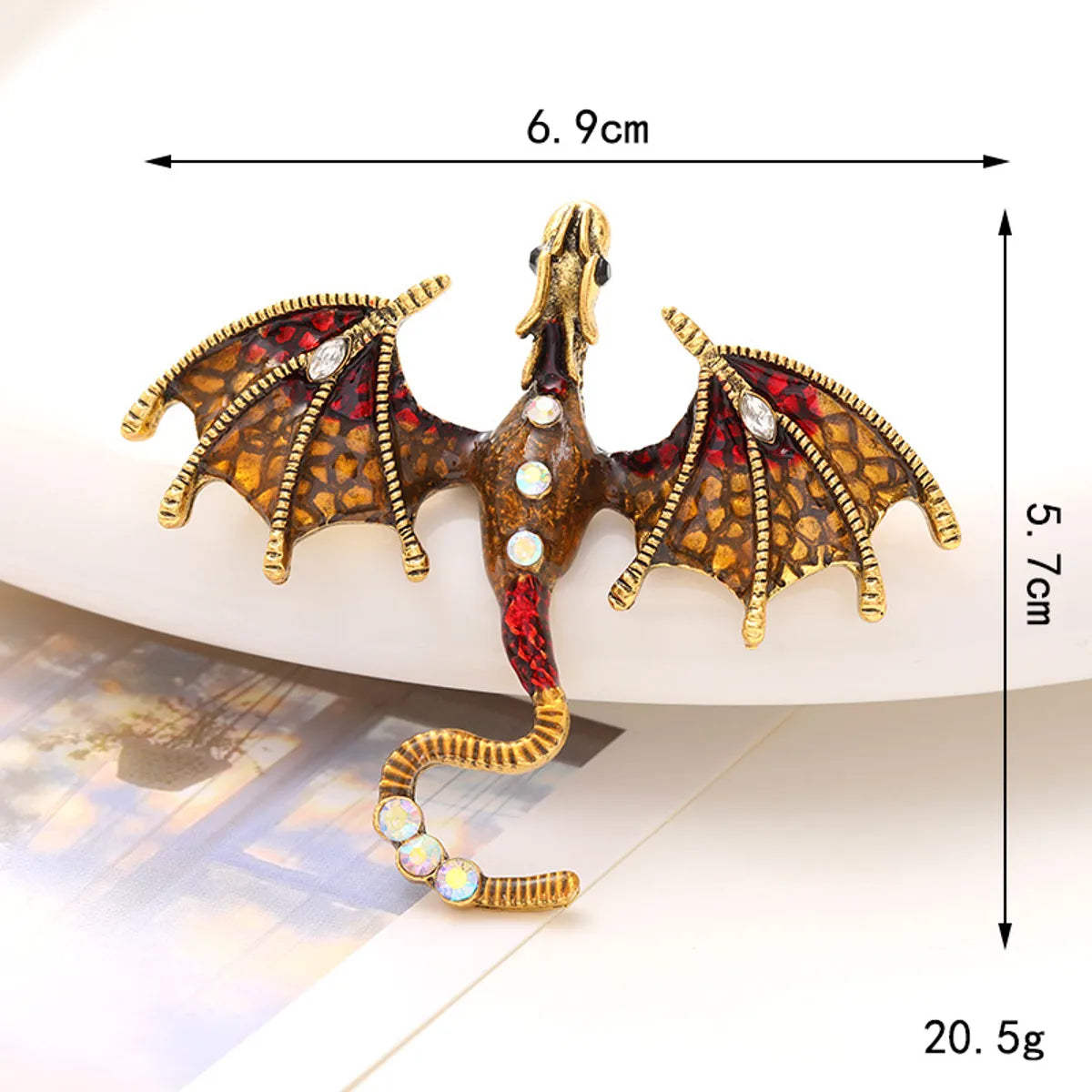 1 Piece 6.7*6.1cm 6.9*5.7cm Zinc Alloy Dragon DIY Ornament Accessories Clothing Accessories Materials