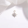 1 Piece 7.7*9.3mm 7.7*9.5mm Sterling Silver Zircon Eight Awn Star Pendant