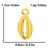 1 Piece 8 * 17mm Hole 2~2.9mm 304 Stainless Steel 18K Gold Plated Shell Polished Pendant