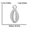 1 Piece 8 * 17mm Hole 2~2.9mm 304 Stainless Steel 18K Gold Plated Shell Polished Pendant