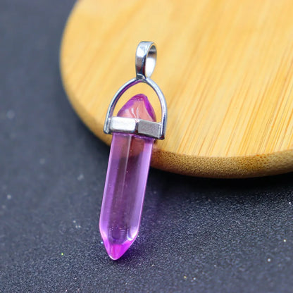 1 Piece 8*32mm Natural Stone Geometric Pendant