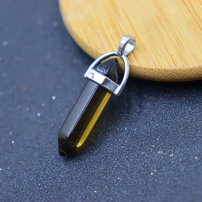 1 Piece 8*32mm Natural Stone Geometric Pendant