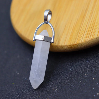 1 Piece 8*32mm Natural Stone Geometric Pendant