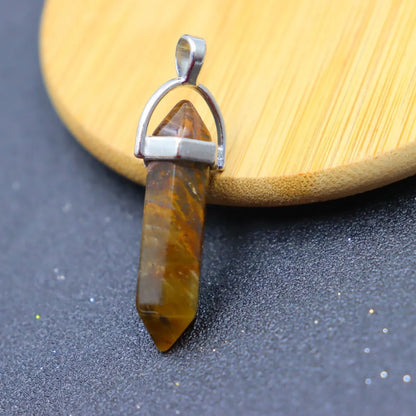 1 Piece 8*32mm Natural Stone Geometric Pendant