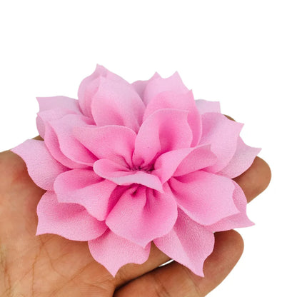 1 Piece 8cm Chiffon Solid Color Flower Flower Shape Bead Caps