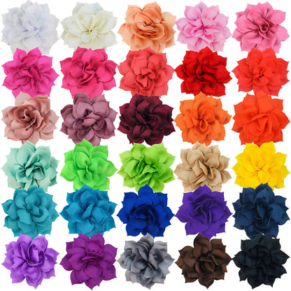 1 Piece 8cm Chiffon Solid Color Flower Flower Shape Bead Caps