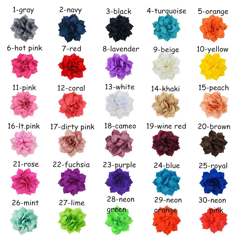 1 Piece 8cm Chiffon Solid Color Flower Flower Shape Bead Caps