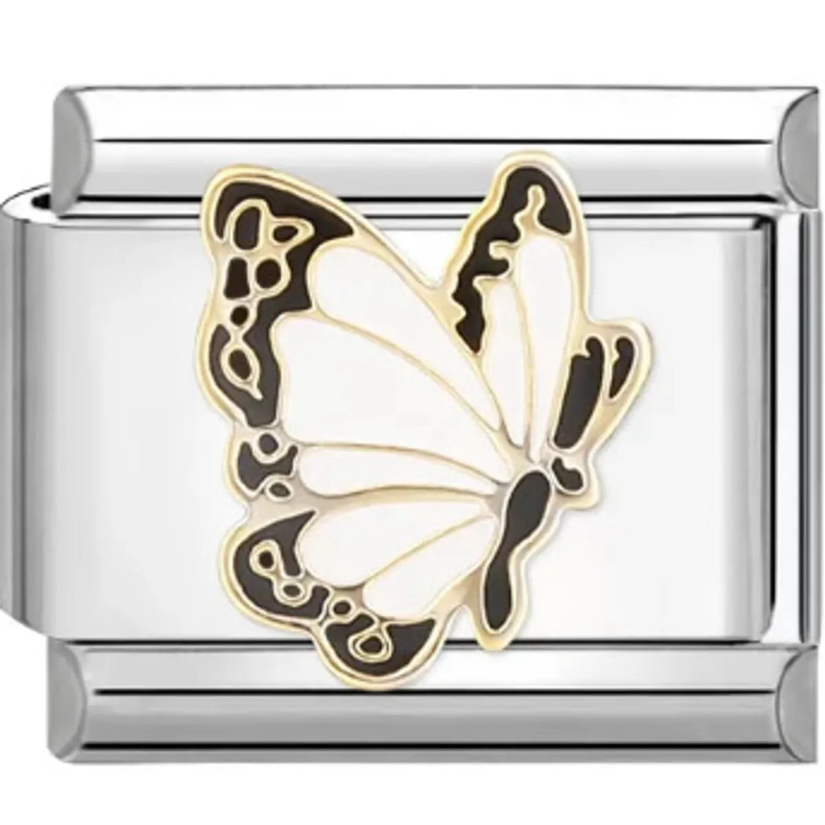 1 Piece 9*10mm 204 Stainless Steel Butterfly Italian Charms