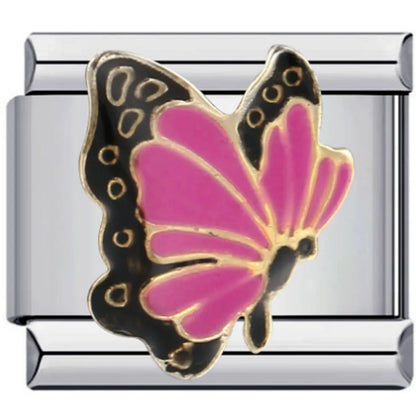 1 Piece 9*10mm 204 Stainless Steel Butterfly Italian Charms