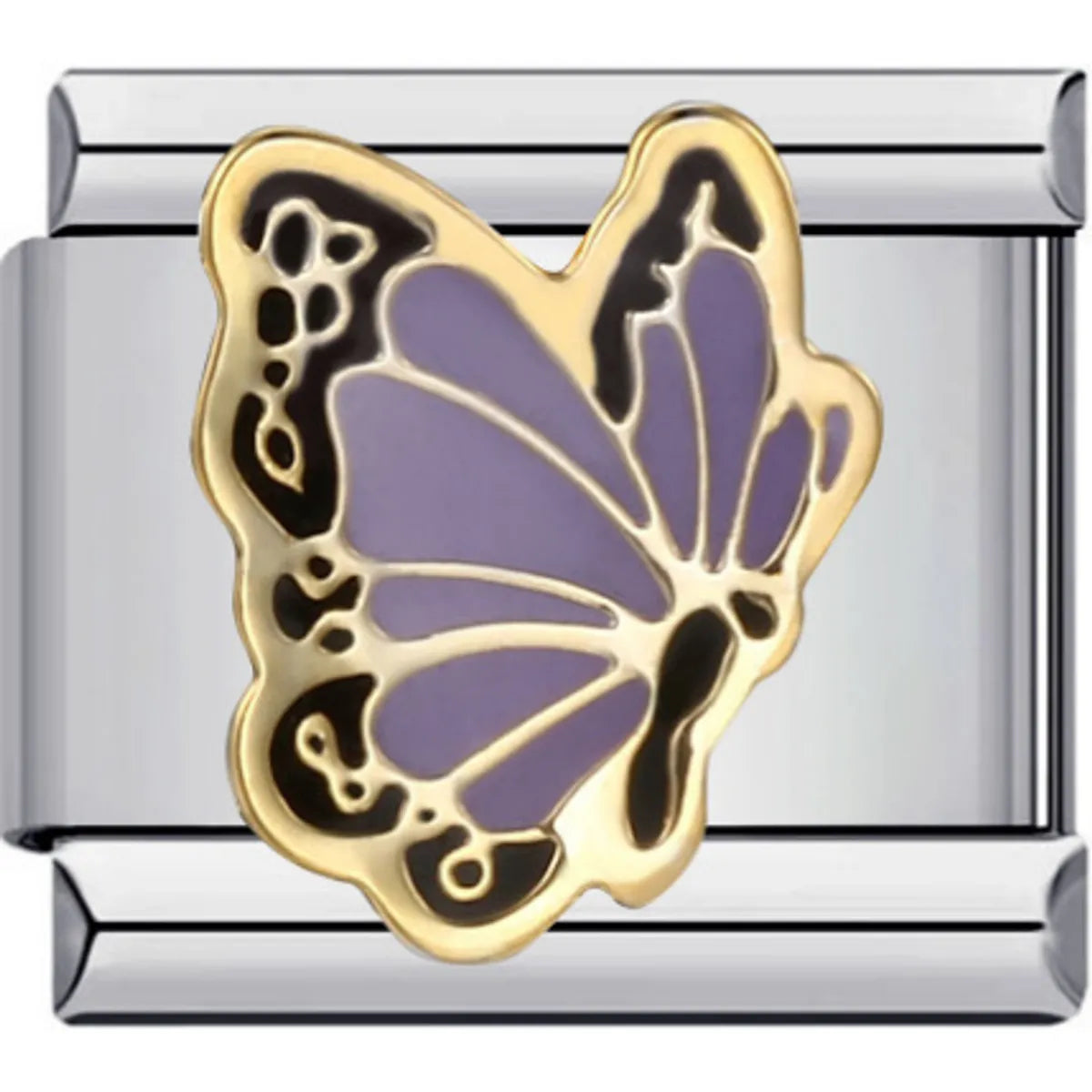 1 Piece 9*10mm 204 Stainless Steel Butterfly Italian Charms