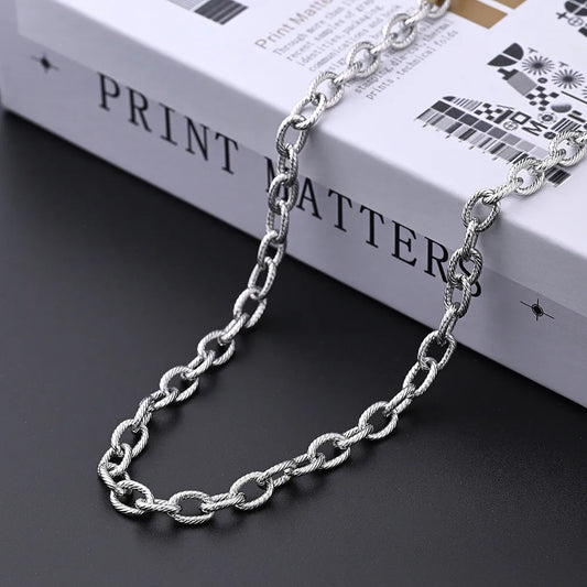 1 Roll 9*6.5mm 304 Stainless Steel Solid Color Thread Polished Chain