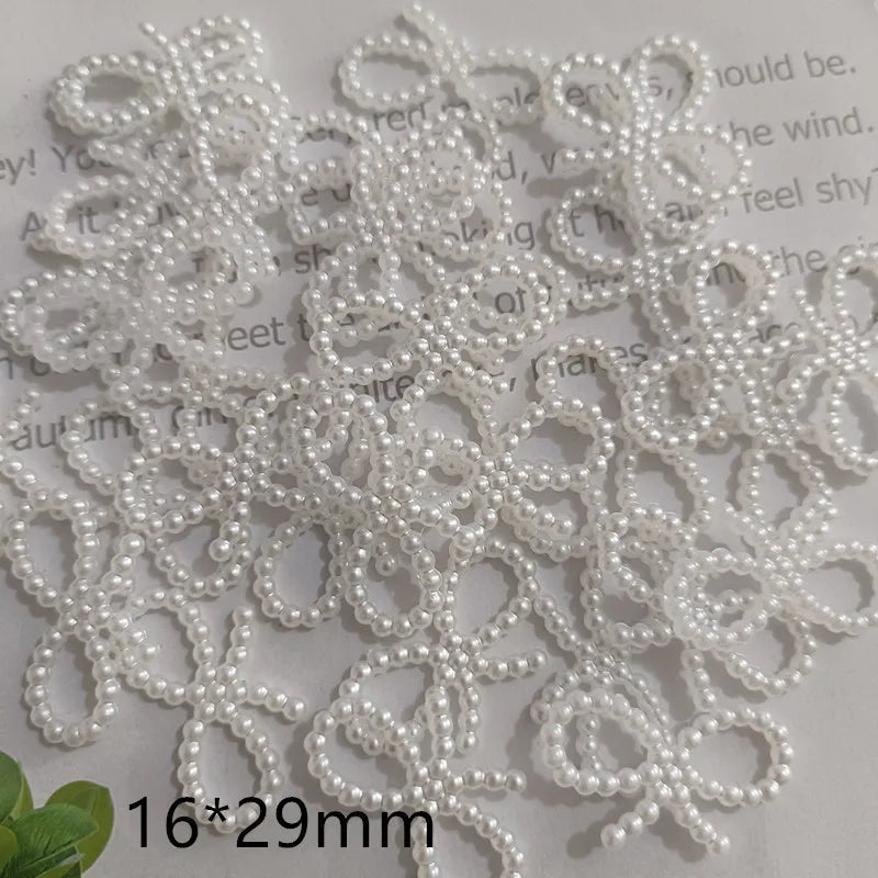 1 Piece ABS Imitation Pearl Butterfly Bow Knot Beads