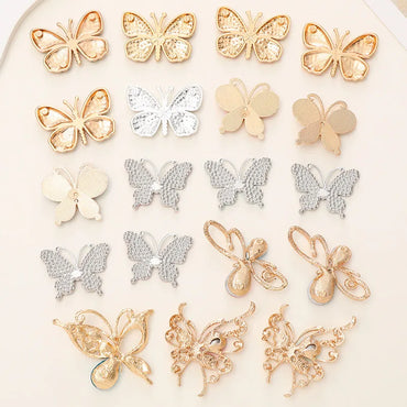 1 Piece Alloy Butterfly Beads