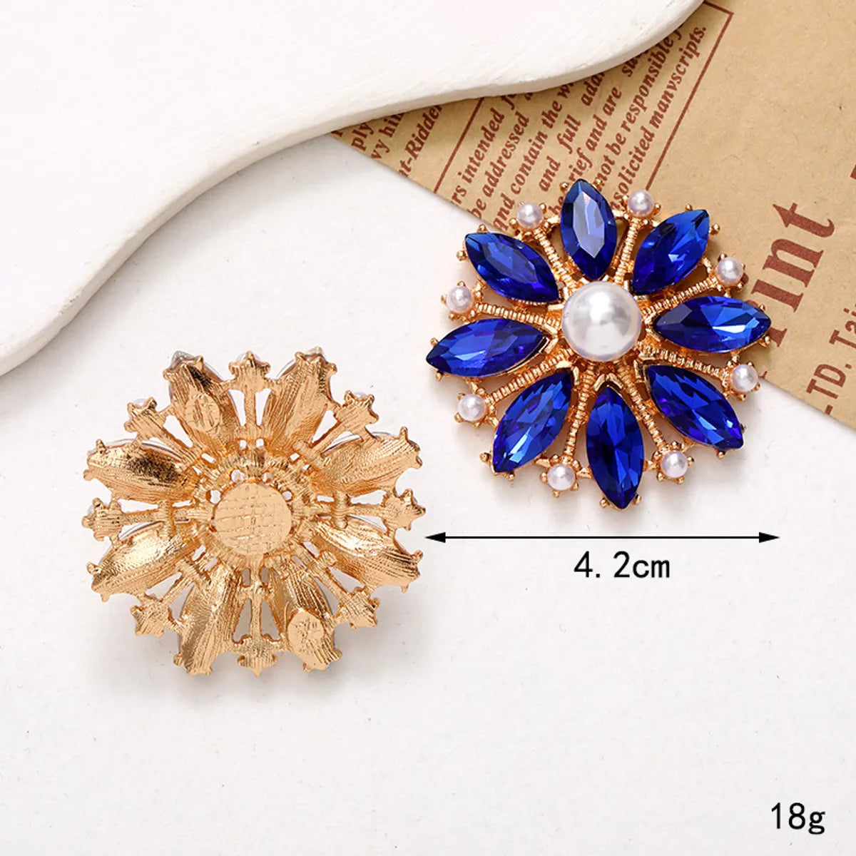 1 Piece Alloy Flower Beads