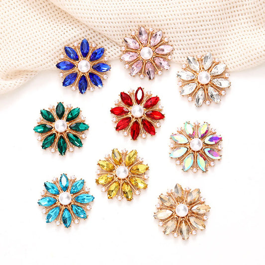 1 Piece Alloy Flower Beads