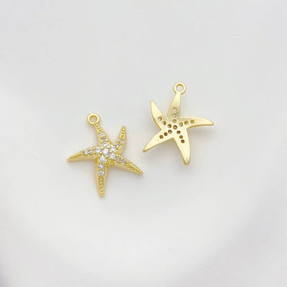 1 Piece Alloy Gold Plated Solid Color Pendant