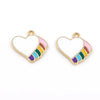 1 Piece Alloy Heart Shape Bow Knot Pendant