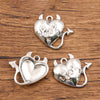 1 Piece Alloy Heart Shape Skull Pendant