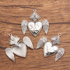 1 Piece Alloy Heart Shape Skull Pendant