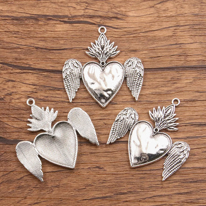 1 Piece Alloy Heart Shape Skull Pendant