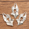 1 Piece Alloy Heart Shape Skull Pendant