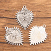 1 Piece Alloy Heart Shape Skull Pendant