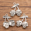 1 Piece Alloy Heart Shape Skull Pendant