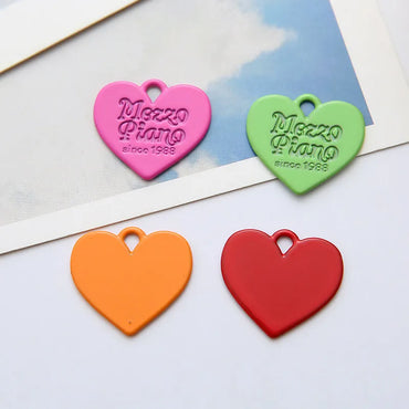 1 Piece Alloy Letter Heart Shape Pendant