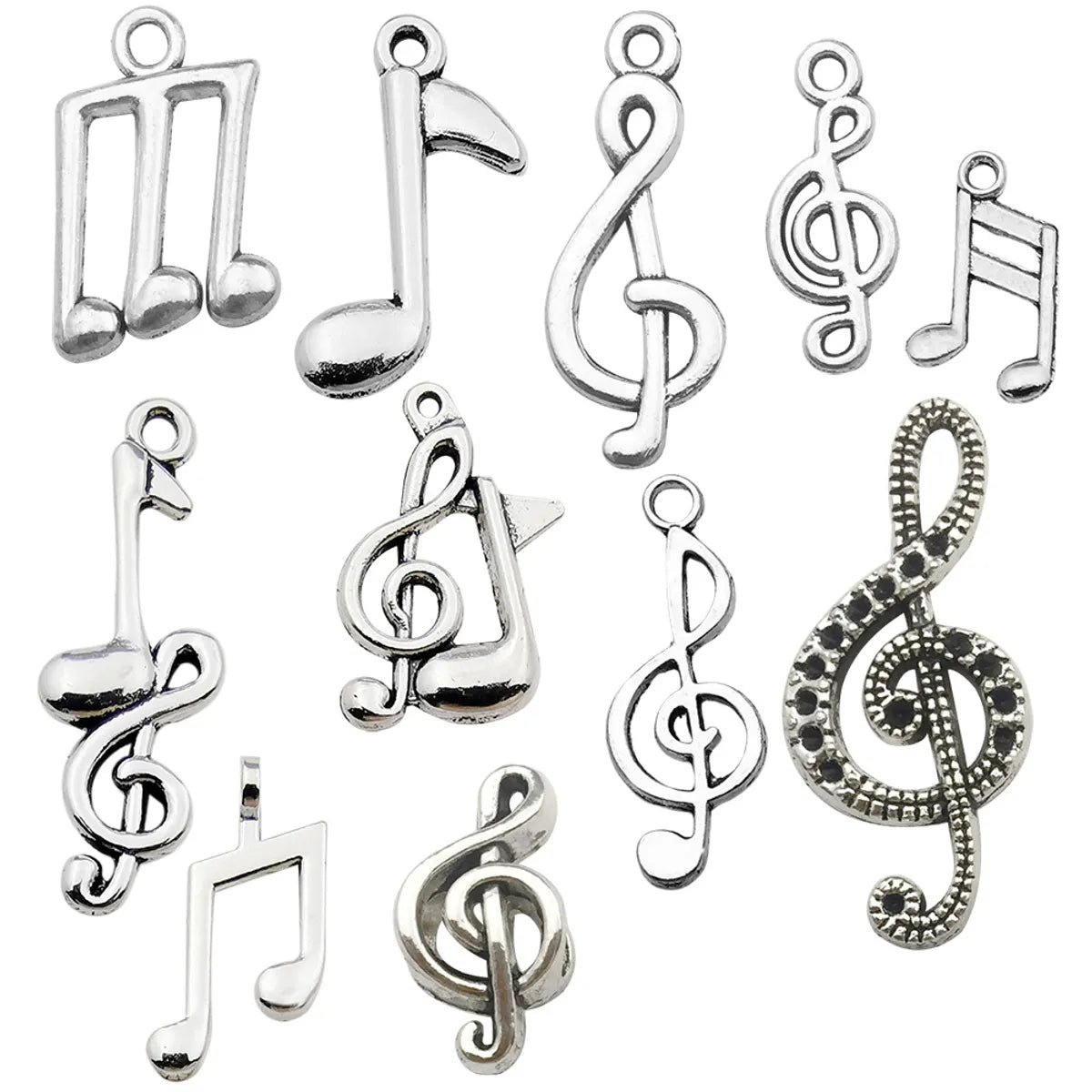 10 Models, 2 Each, 20/Bag Alloy Notes Pendant