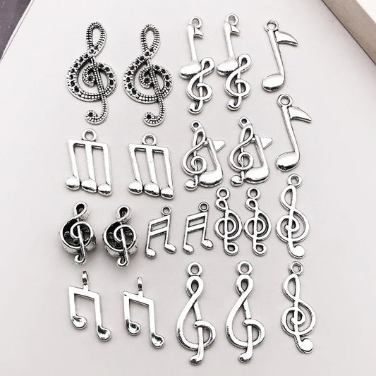 10 Models, 2 Each, 20/Bag Alloy Notes Pendant