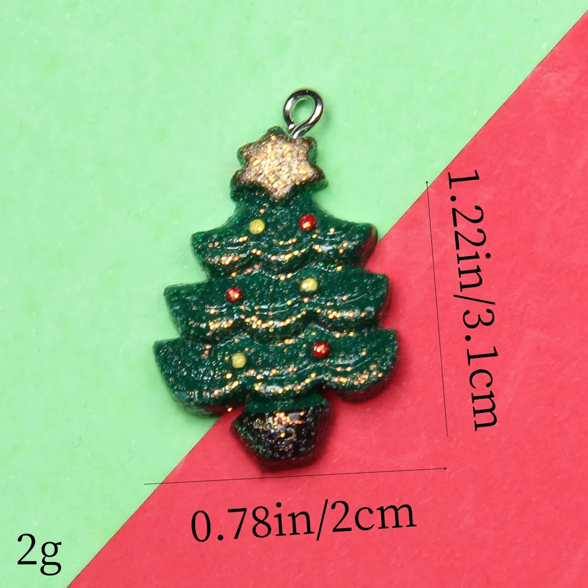 1 Piece Alloy Resin Christmas Hat Santa Claus Pendant