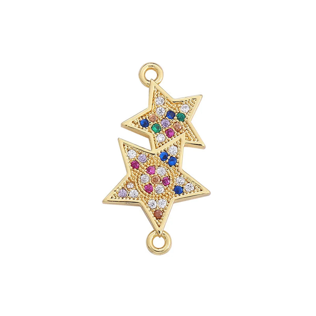 1 Piece Alloy Rhinestones Printing Pendant