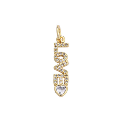 1 Piece Alloy Rhinestones Printing Pendant