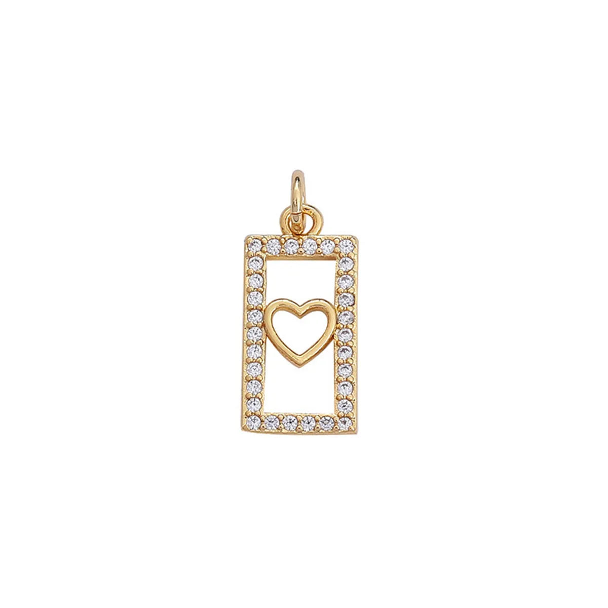 1 Piece Alloy Rhinestones Printing Pendant